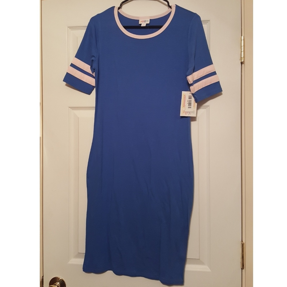 Lularoe julia medium new pink stripes